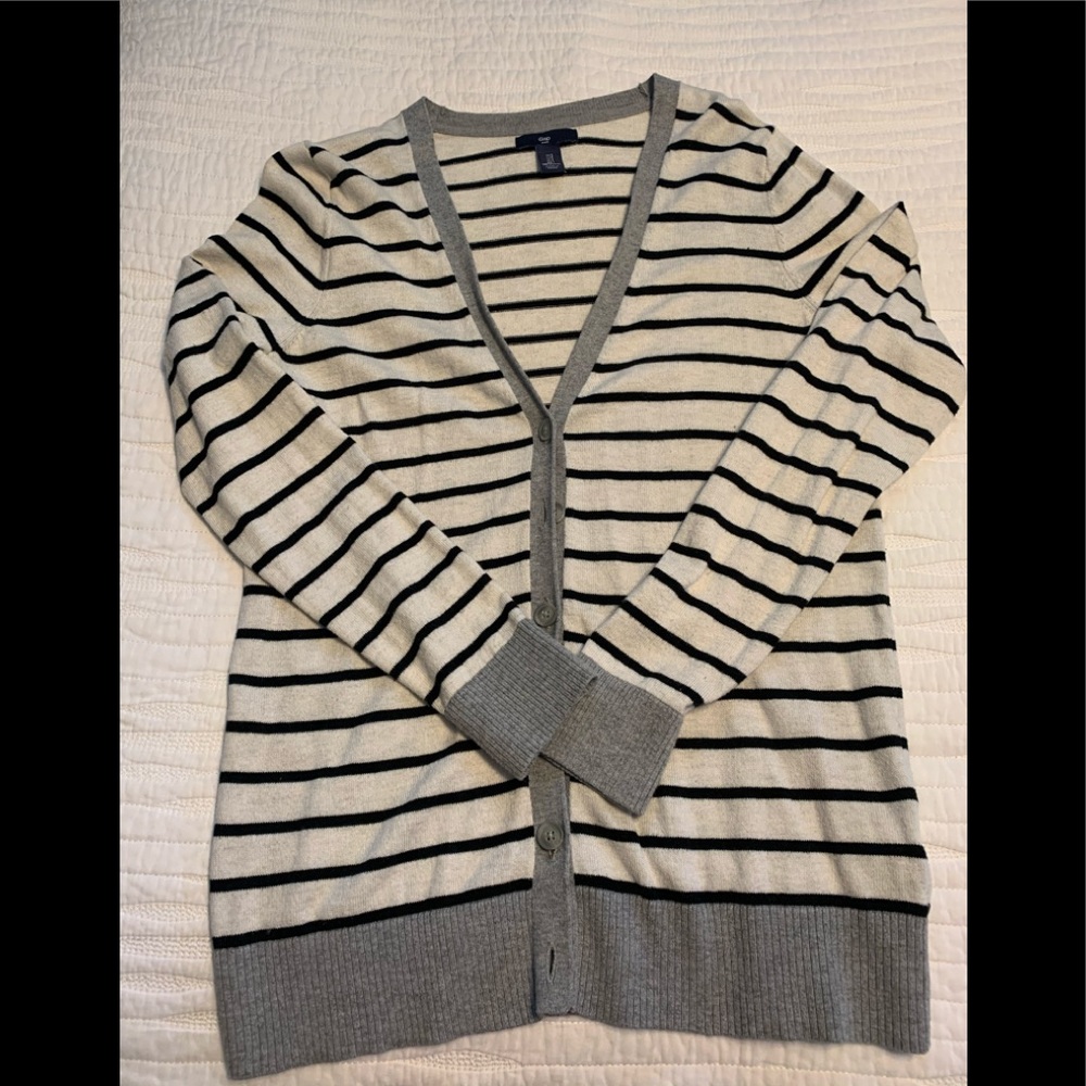 Gap striped cardigan sweater.